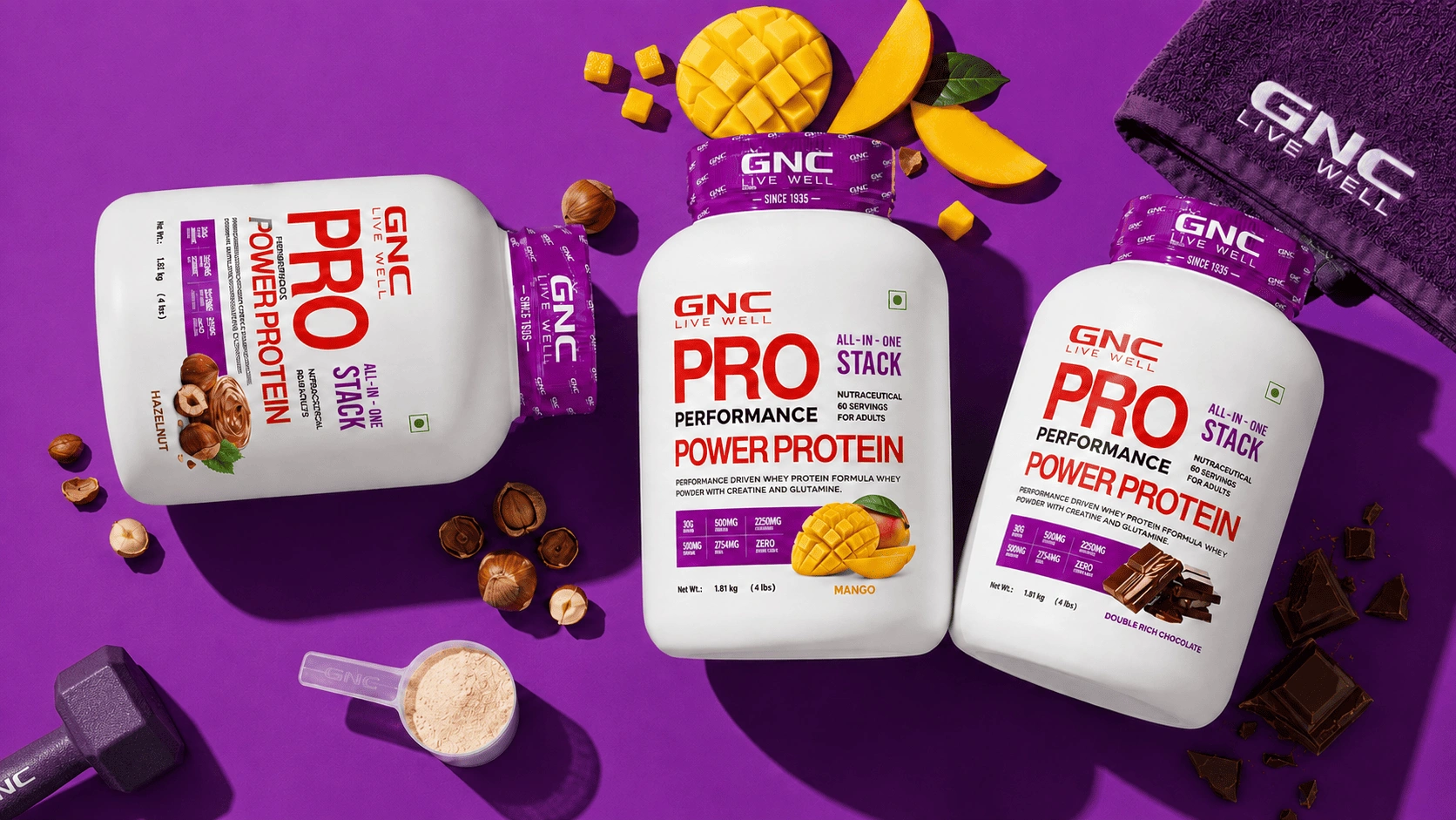 GNC Protein Powder — brand work by Clunk